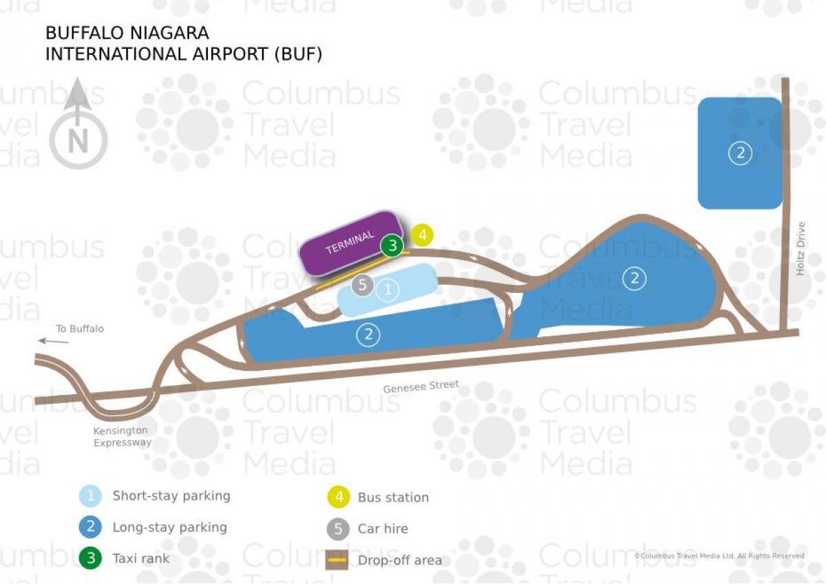Harta de aeroportul internațional Buffalo Niagara