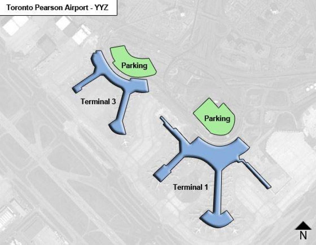 Harta de aeroportul Toronto Pearson Canada