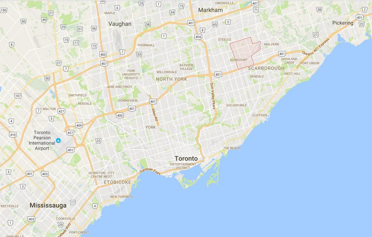 Harta de la Agincourt district Toronto