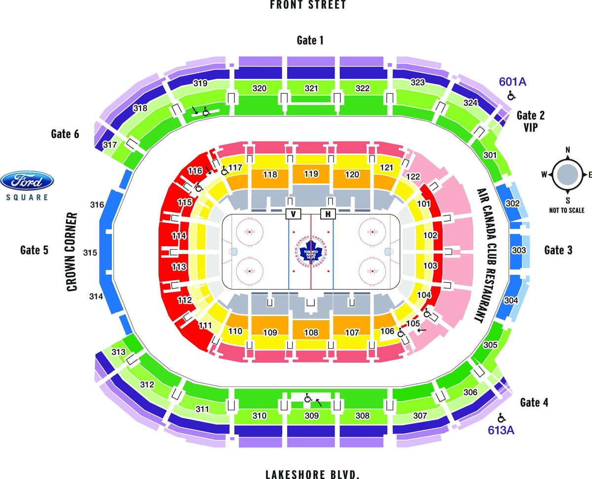Harta Air Canada Centre - ACC