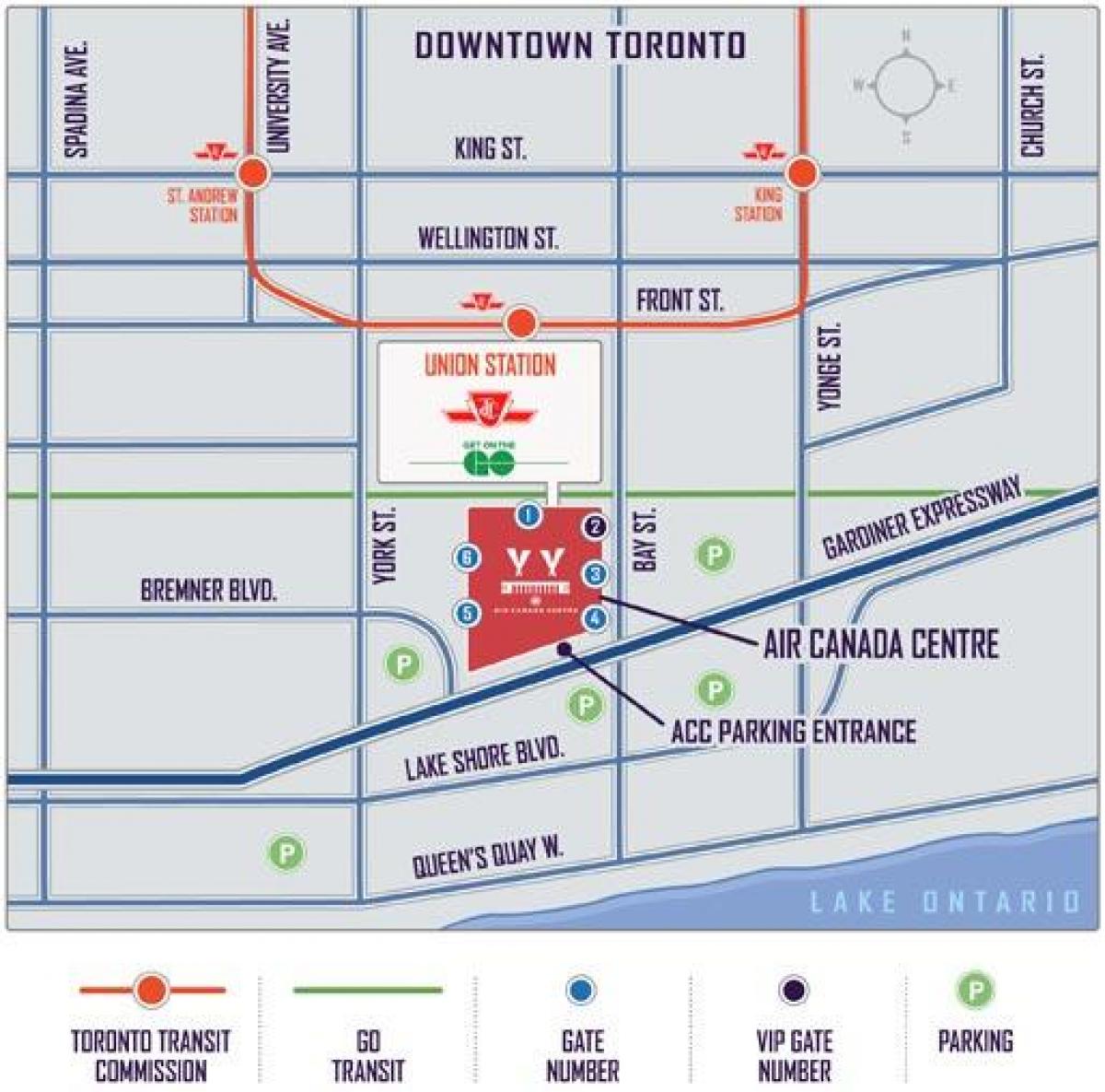 Harta Air Canada Centre de parcare - ACC