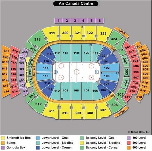 Harta Air Canada Centre de relaxare - ACC