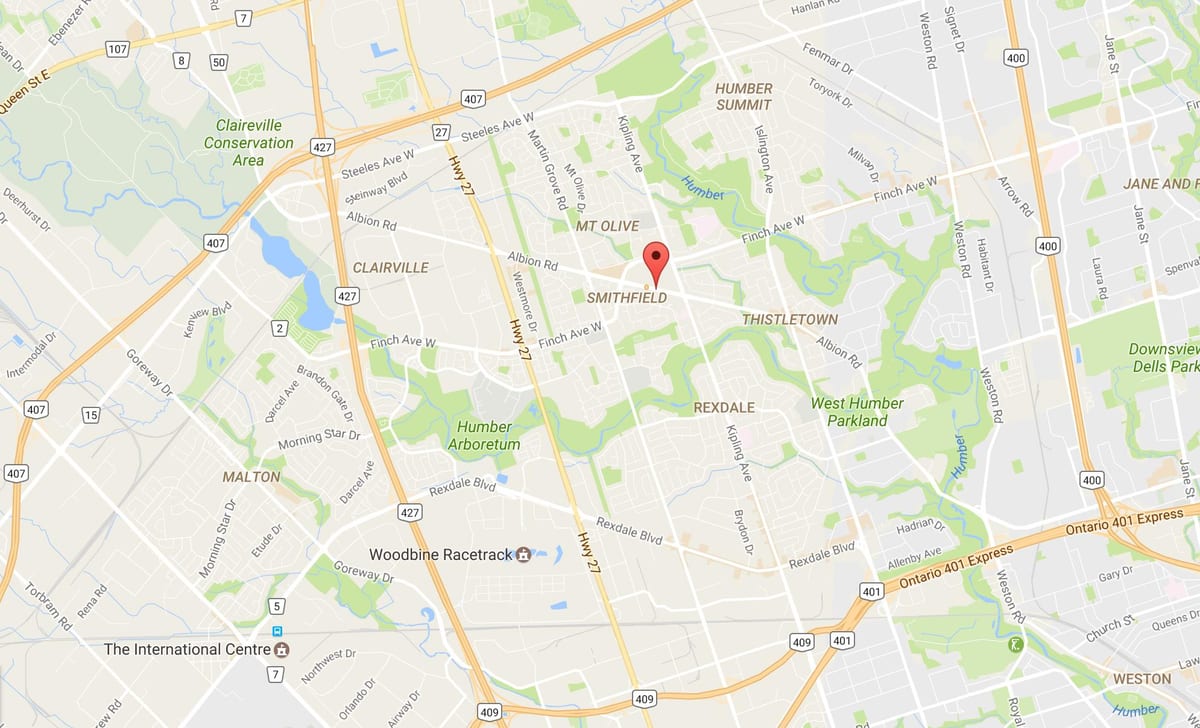 Harta Albion drum Toronto