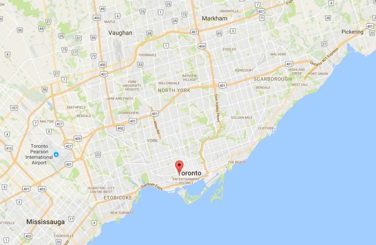 Harta Alexandra park district Toronto