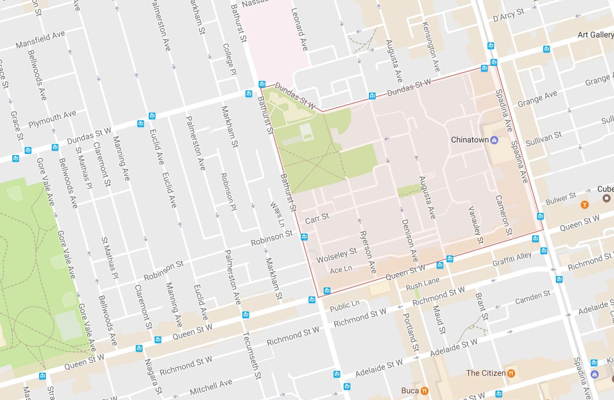 Harta parcul Alexandra vecinătate Toronto