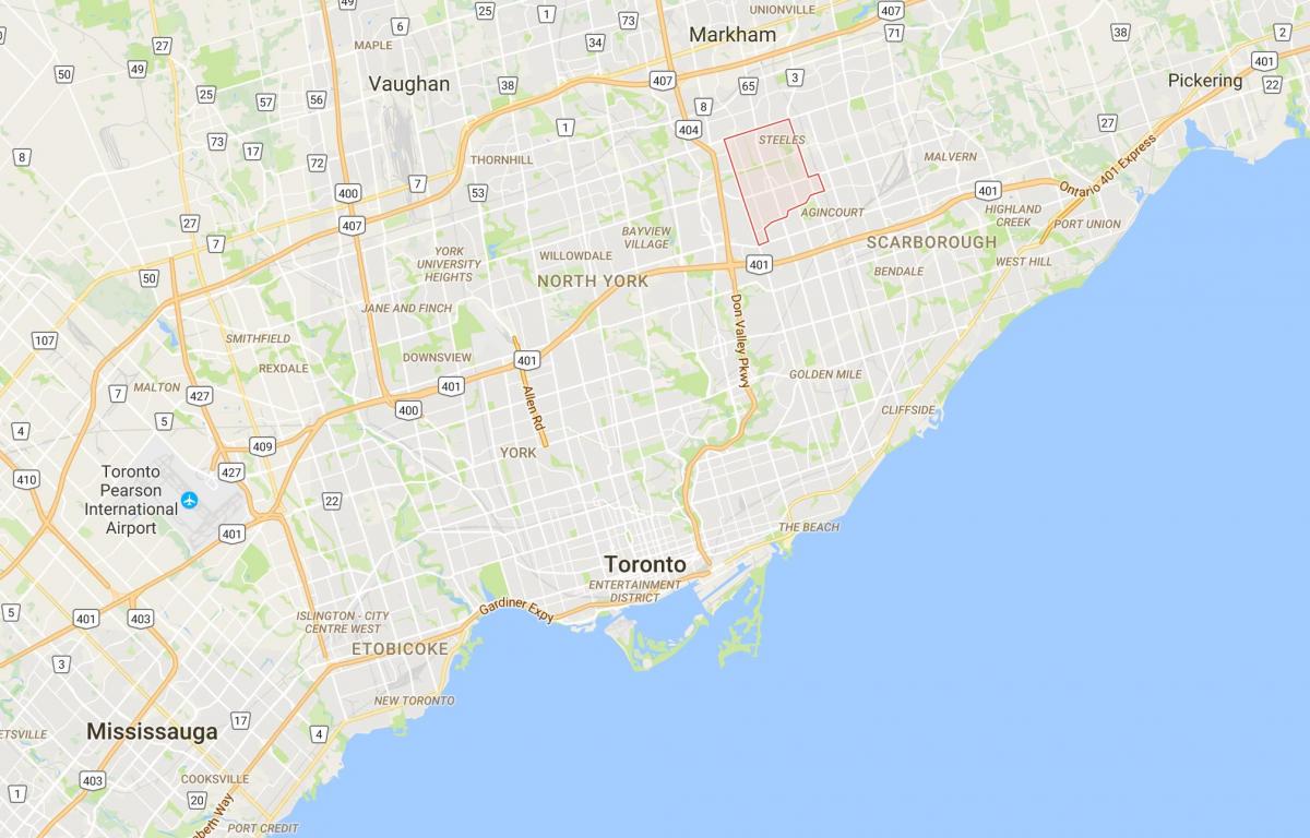 Harta de L'Amoreaux district Toronto