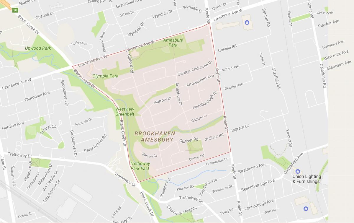 Harta Amesbury vecinătate Toronto