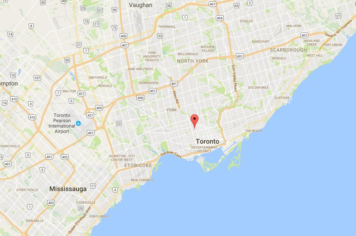 Harta din Anexa district Toronto