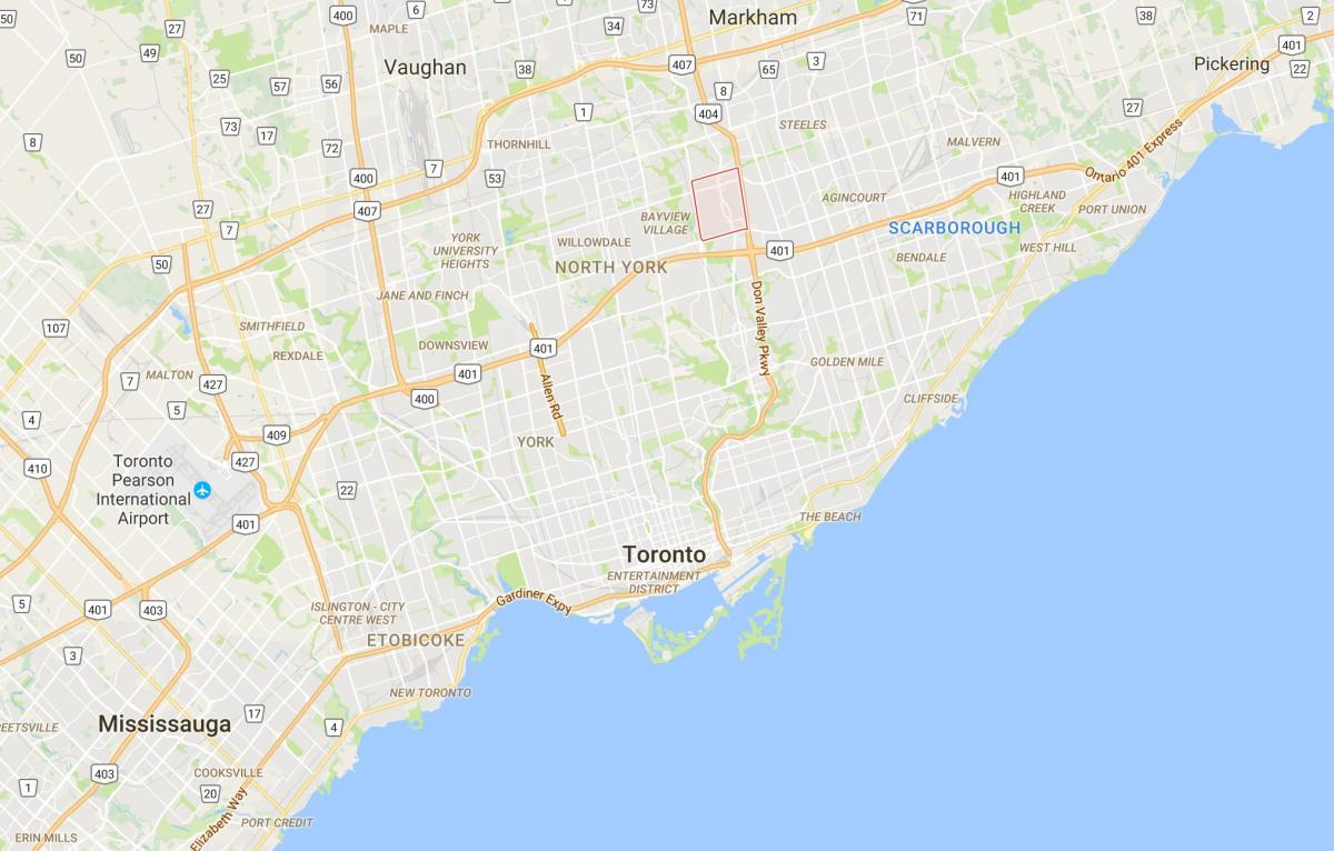 Harta de Arahide district Toronto