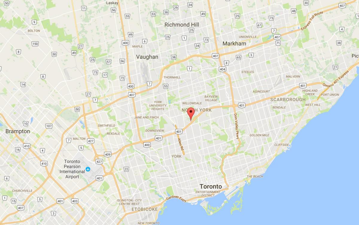 Harta Armura Înălțimi district Toronto