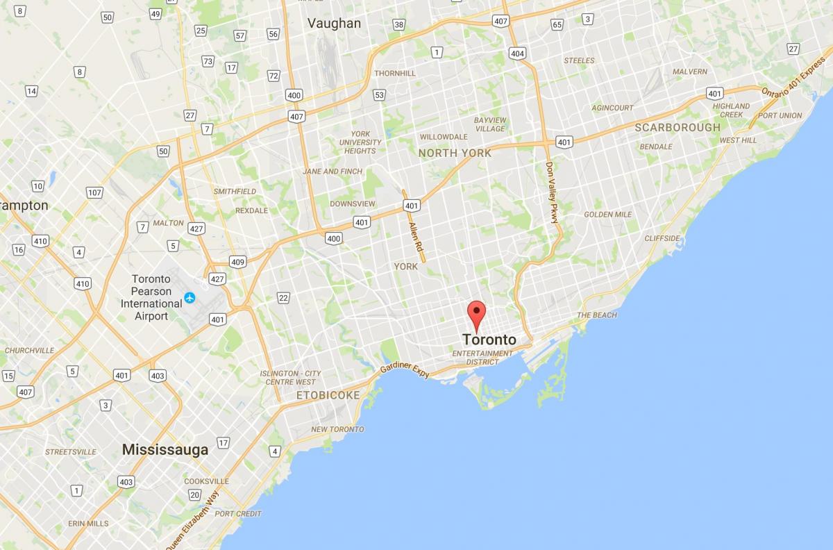 Harta orasului Toronto district