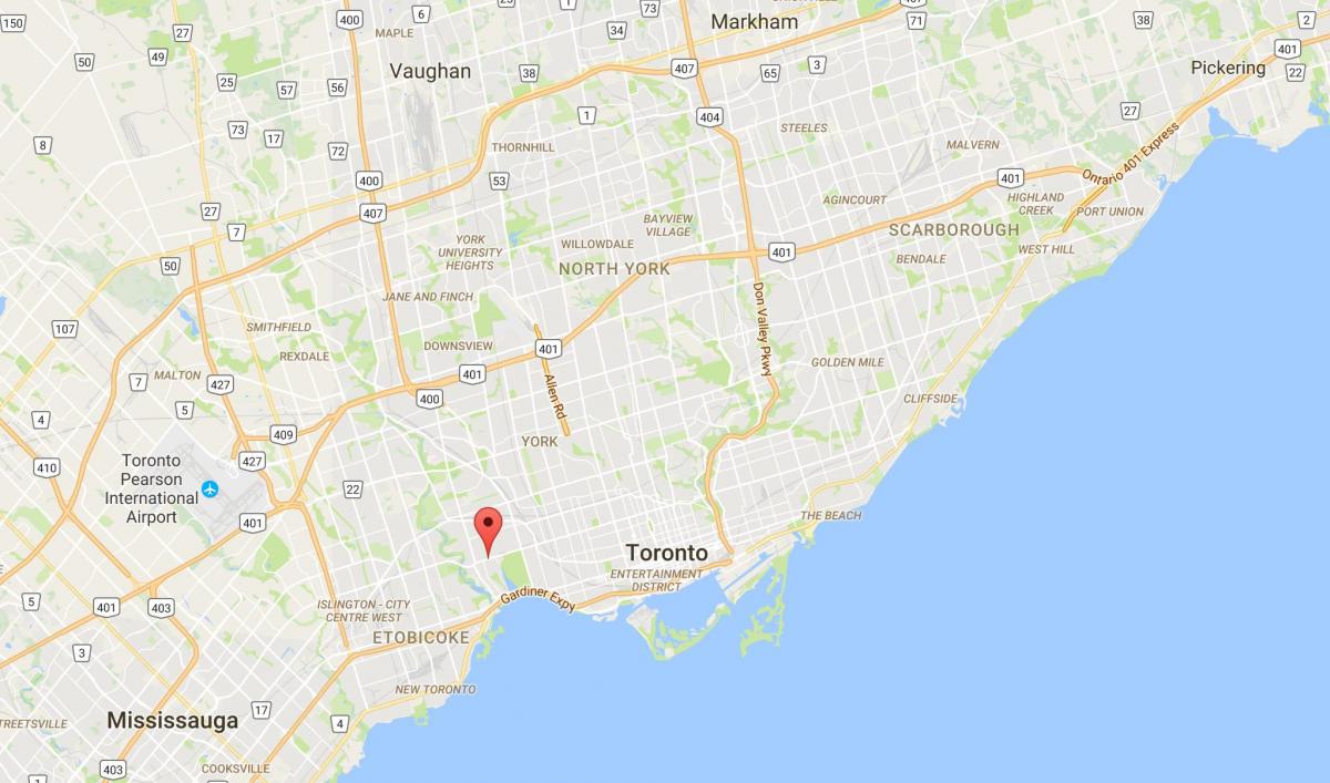 Harta Bloor West Village district Toronto