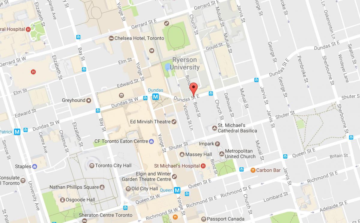 Harta de pe Bond street Toronto