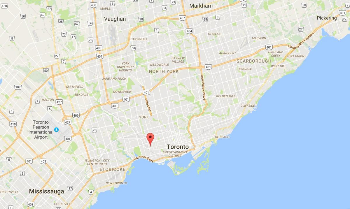 Harta Brockton Satul districtul Toronto
