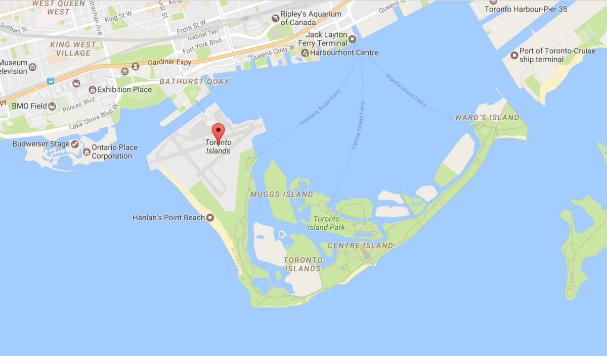 Harta de vecinătate Insulele Toronto vecinătate Toronto