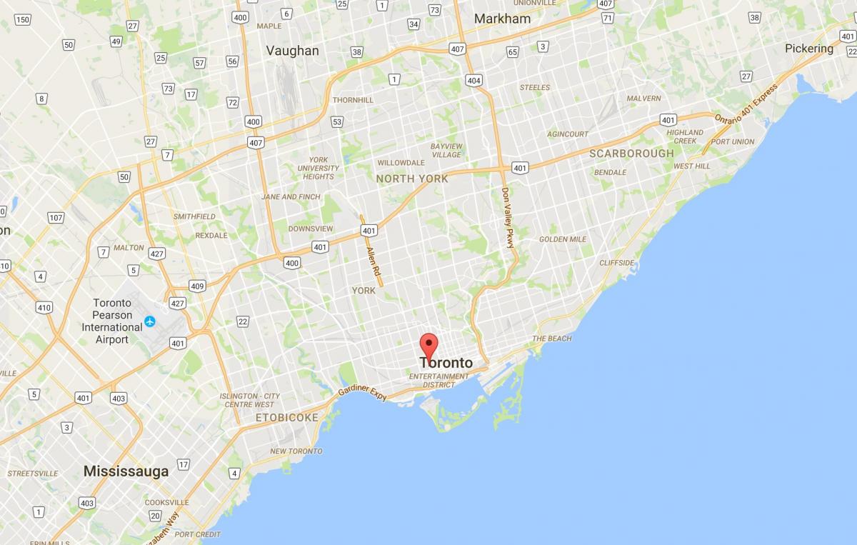 Harta de cartierul Chinatown Toronto