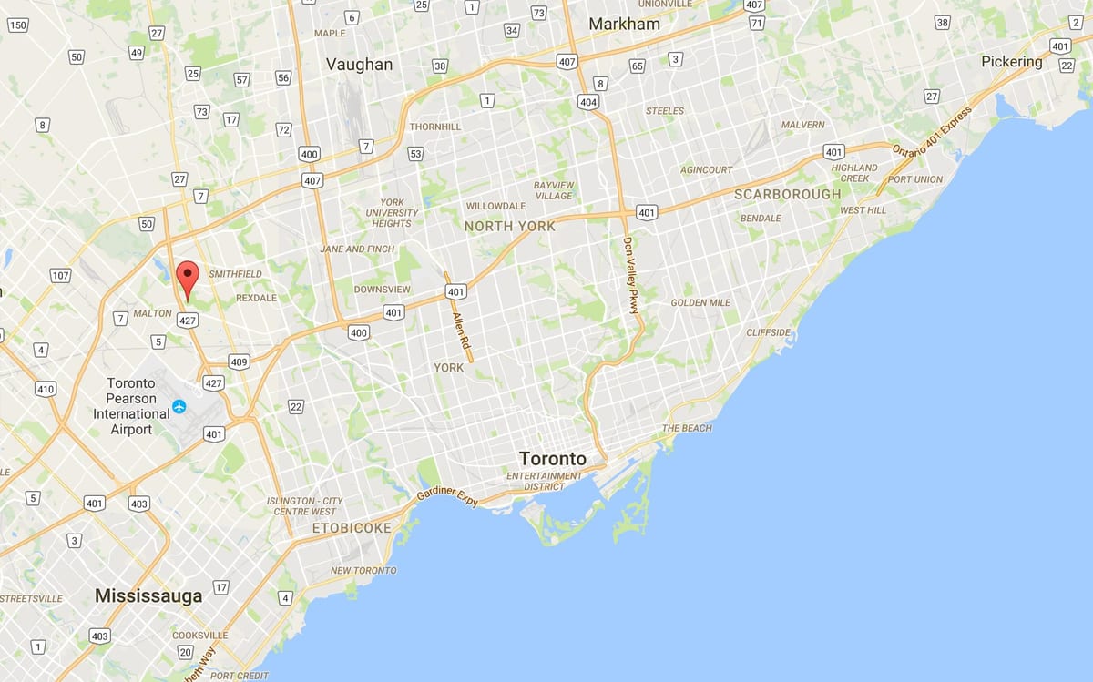 Harta de Cartier district Toronto