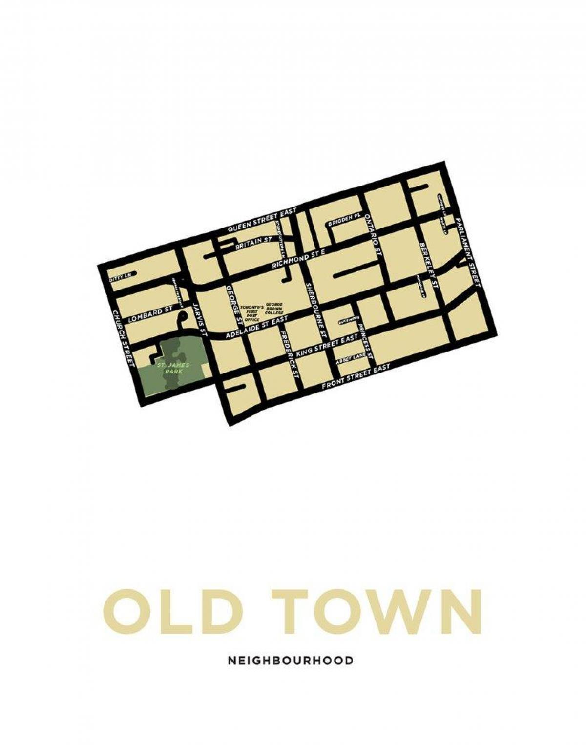 Harta Cartierul Old Town Toronto