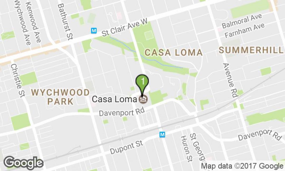 Harta de Casa Loma Toronto