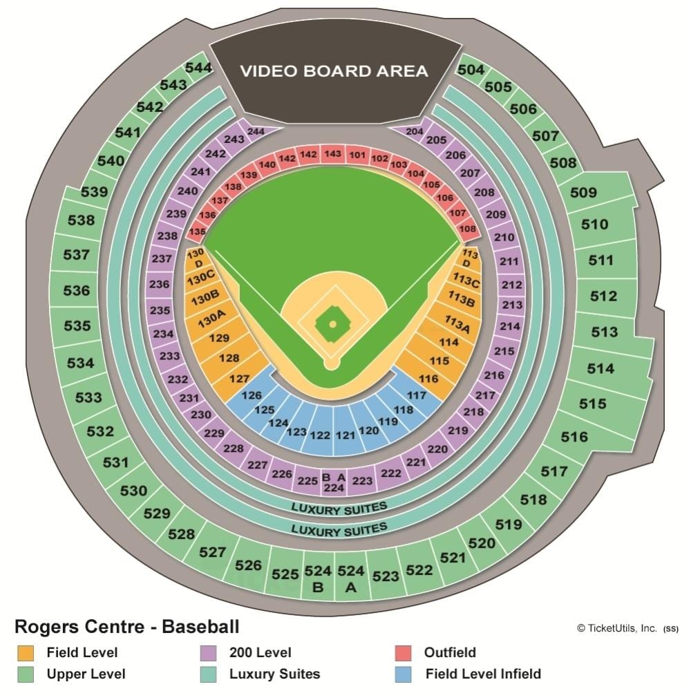 Harta Rogers centre de baseball