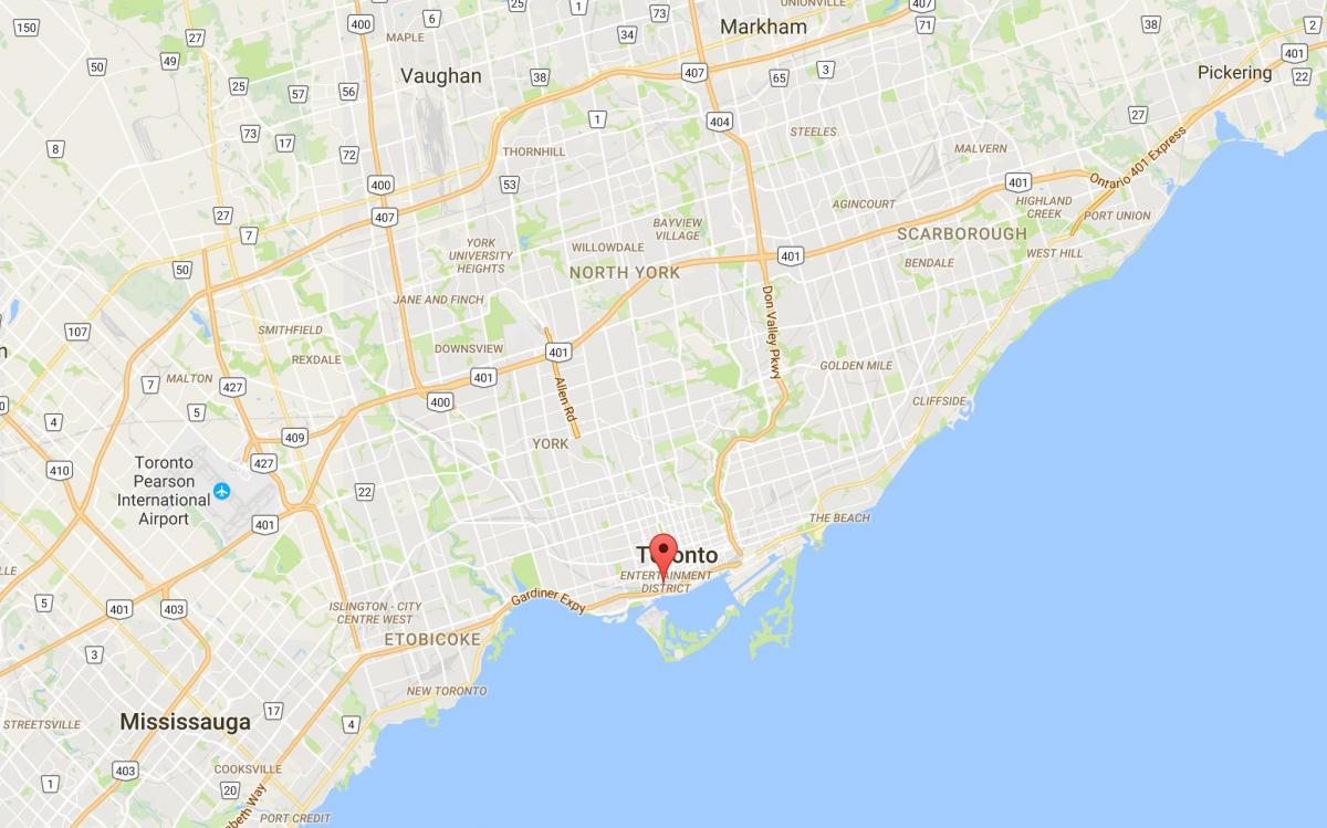 Harta CityPlace district Toronto