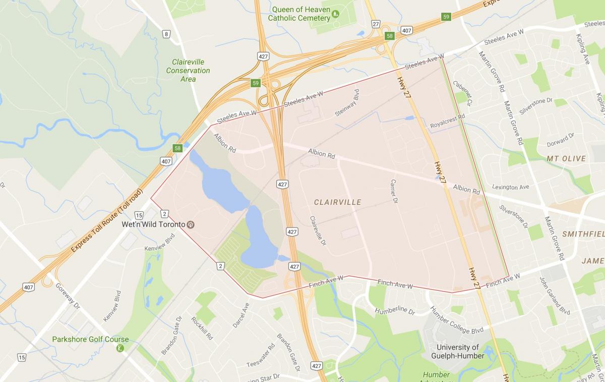 Harta Clareville vecinătate Toronto