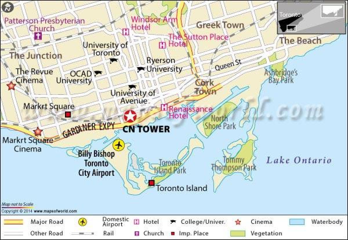 Harta de CN tower din Toronto