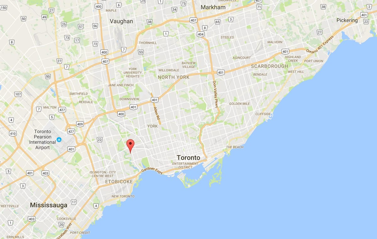 Harta Copilul Punct de district Toronto