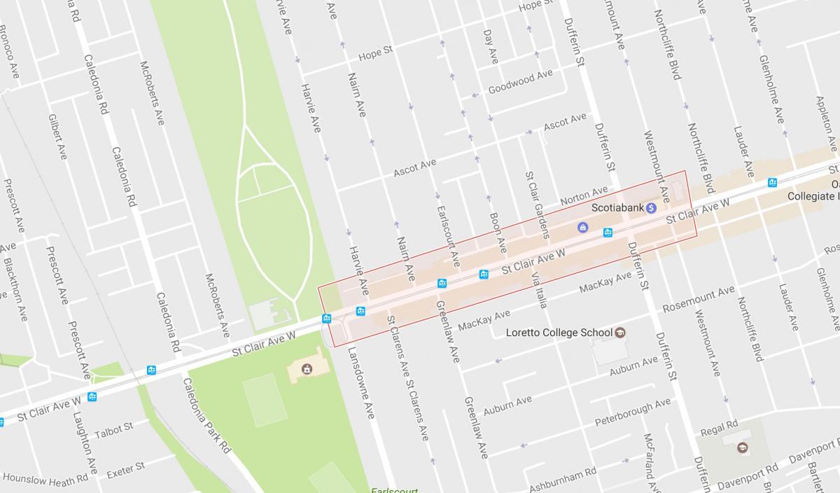 Harta de Corso Italia vecinătate Toronto