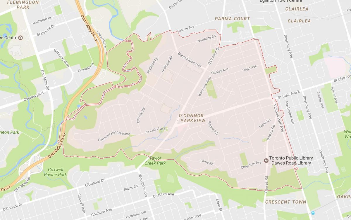 Harta de Căpăstru de vecinătate Toronto