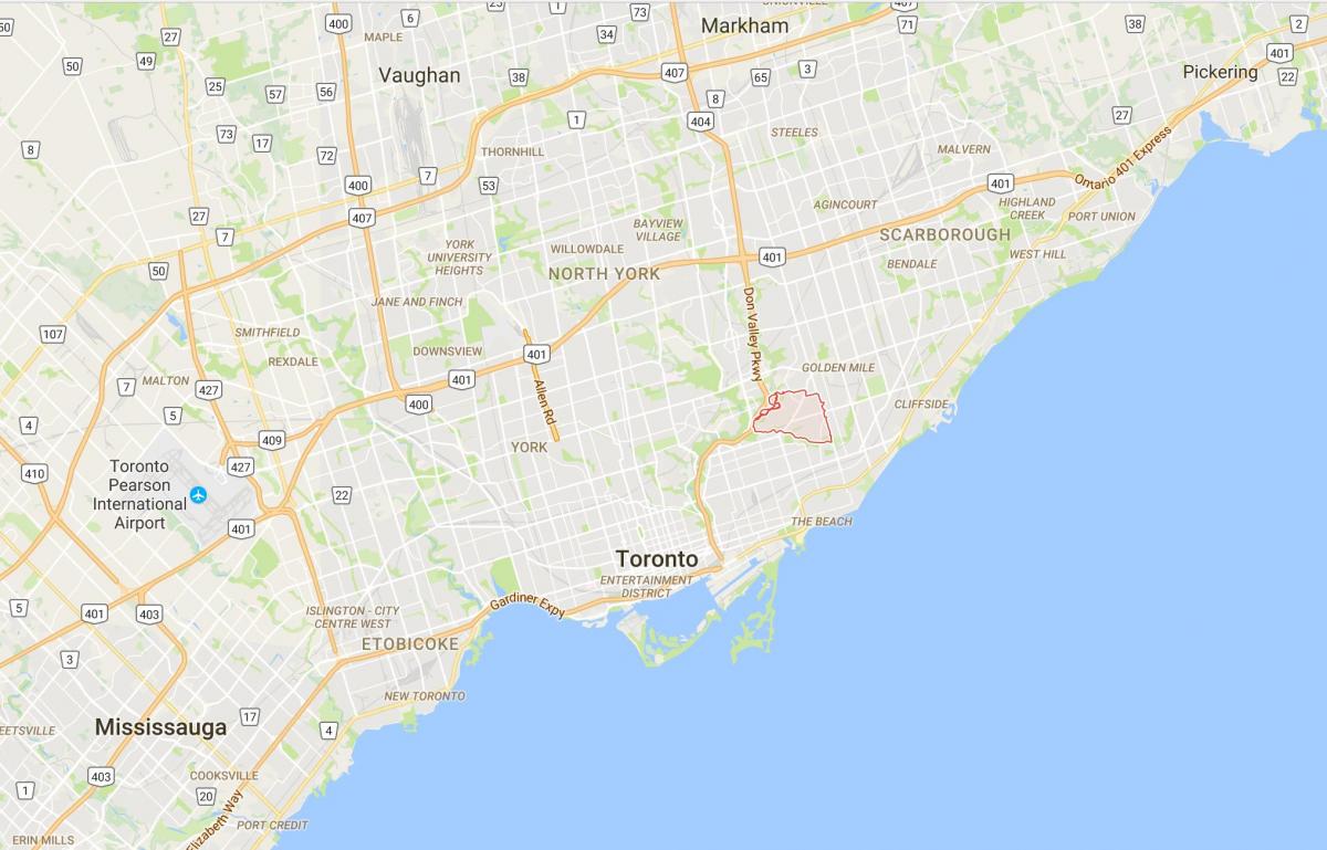 Harta de Căpăstru district Toronto