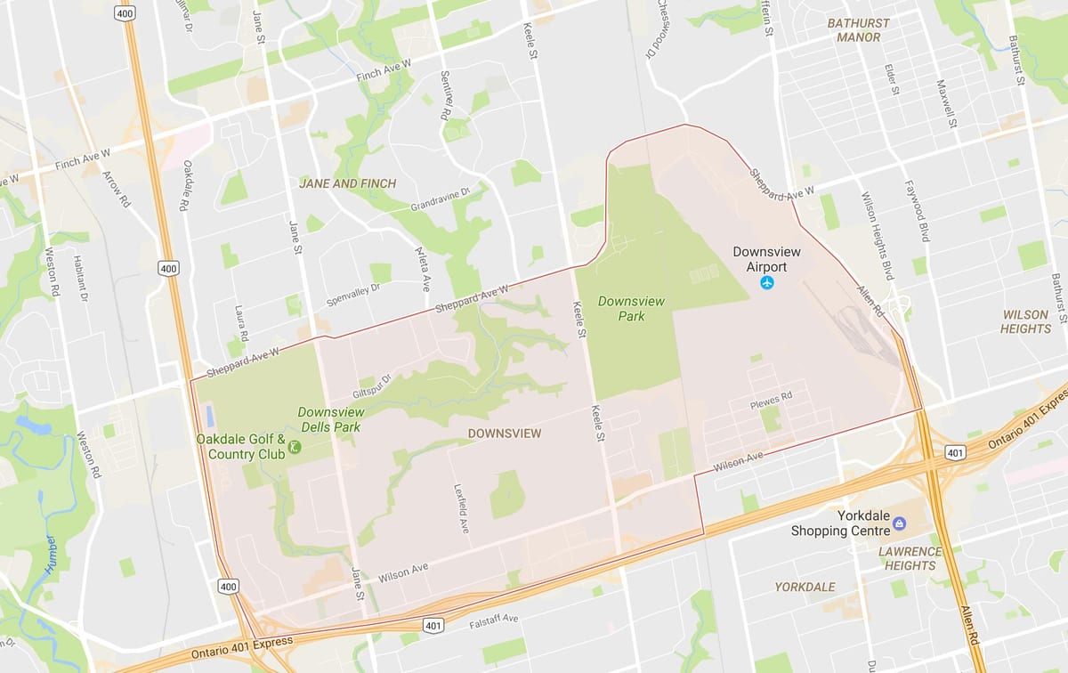 Harta Downsview vecinătate Toronto