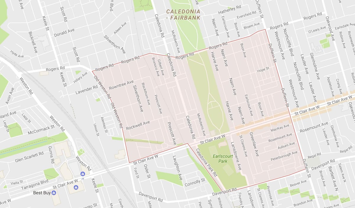 Harta Earlscourt vecinătate Toronto