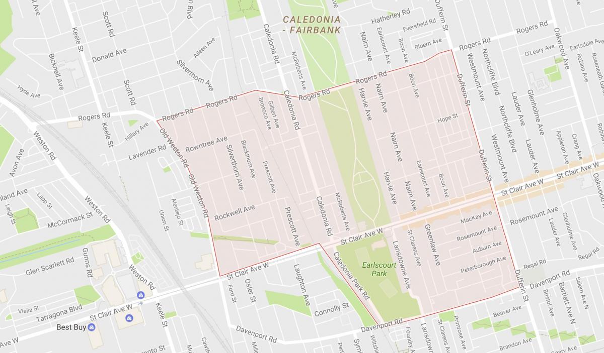 Harta Earlscourt vecinătate Toronto