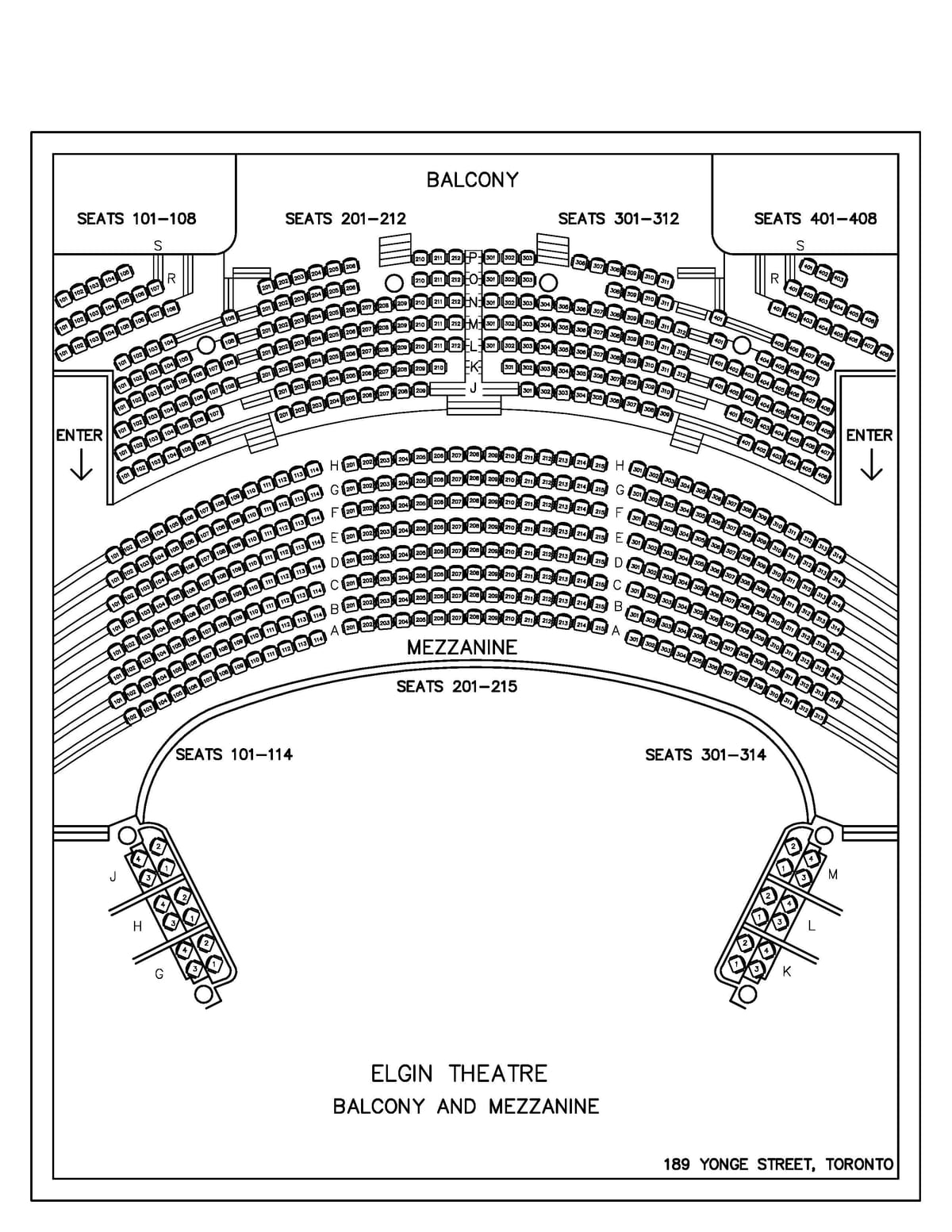 Harta Elgin & Winter Garden Theatre