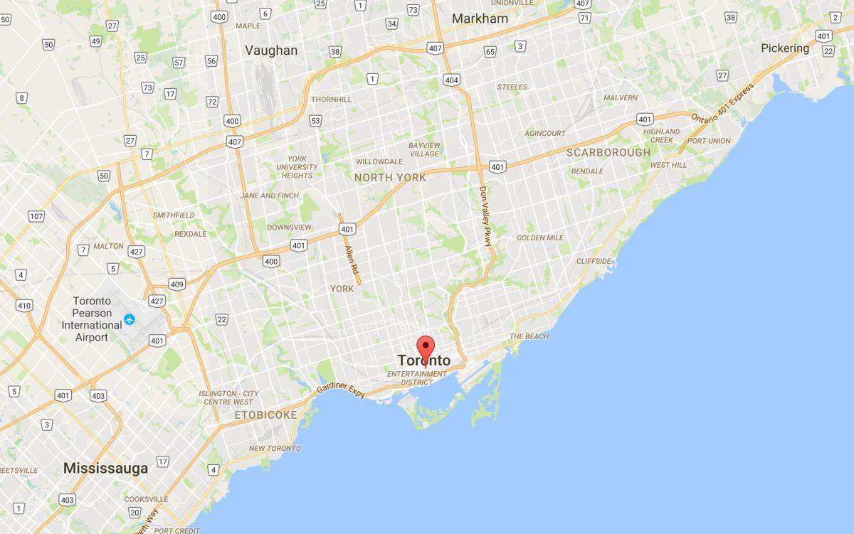 Harta Financial District district Toronto