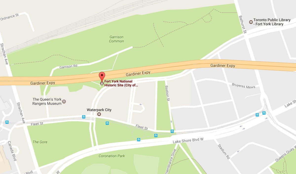 Harta Fort York vecinătate Toronto