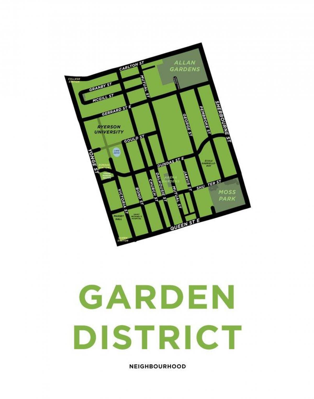 Harta Garden District imagine de ansamblu Toronto
