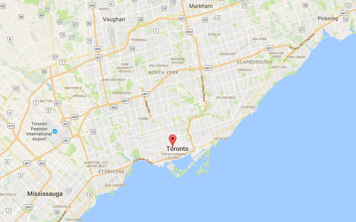 Harta Grange Park district Toronto