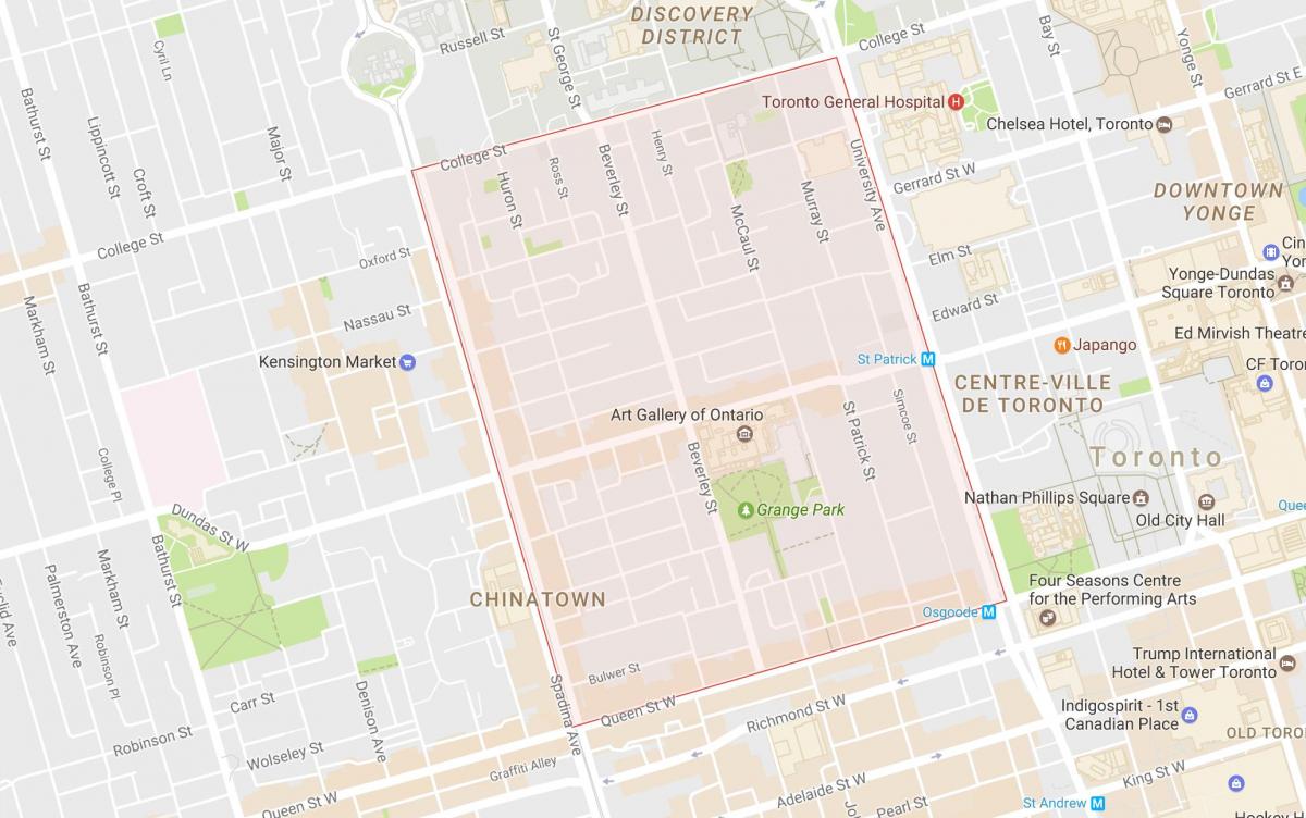 Harta Grange Park vecinătate Toronto