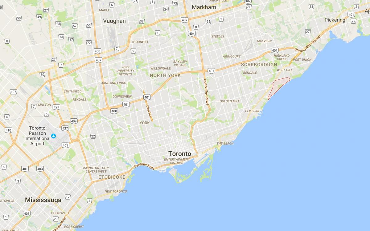 Harta Guildwood district Toronto