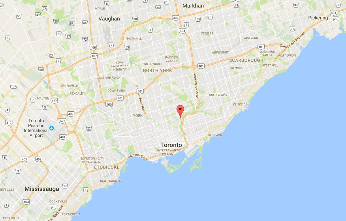 Harta Guvernatorului cartierul Podul de la Toronto