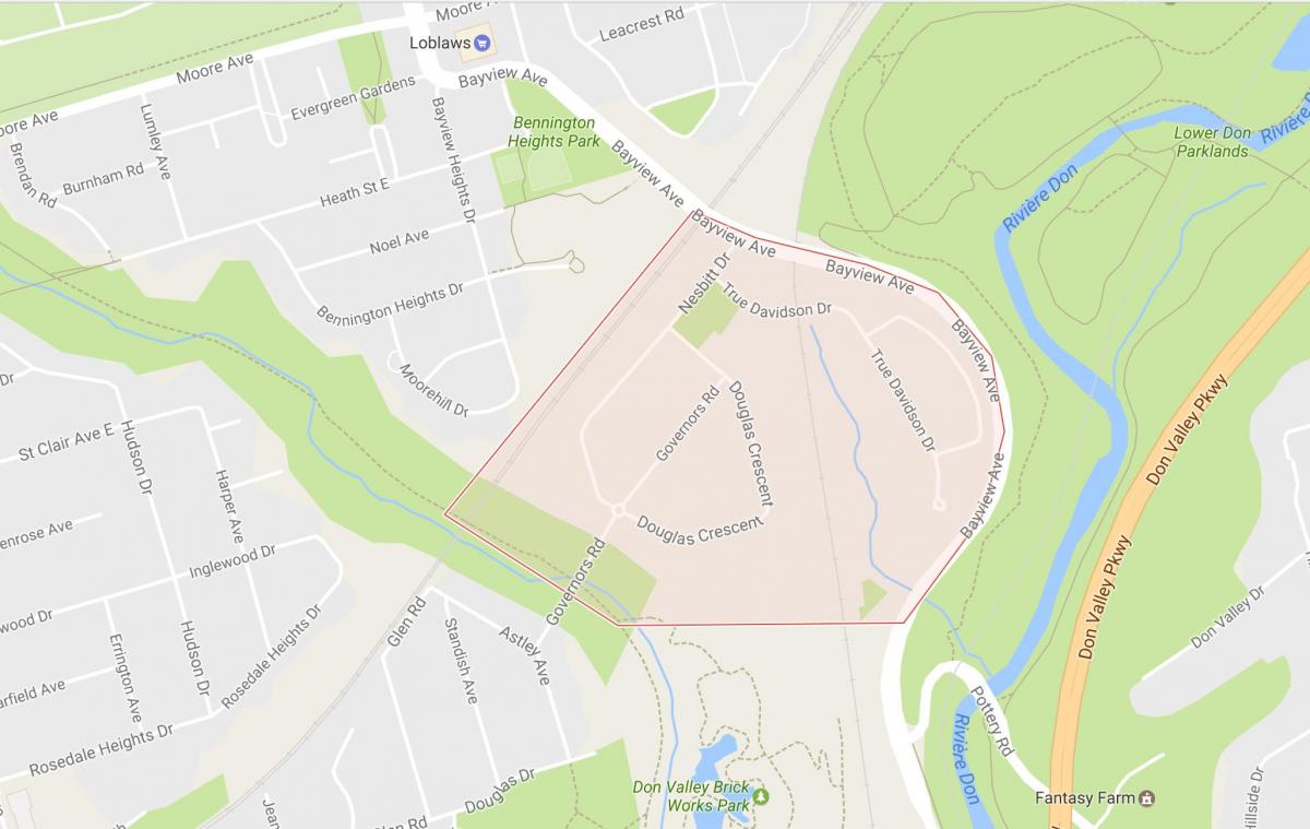 Harta Guvernatorului Podul de vecinătate Toronto