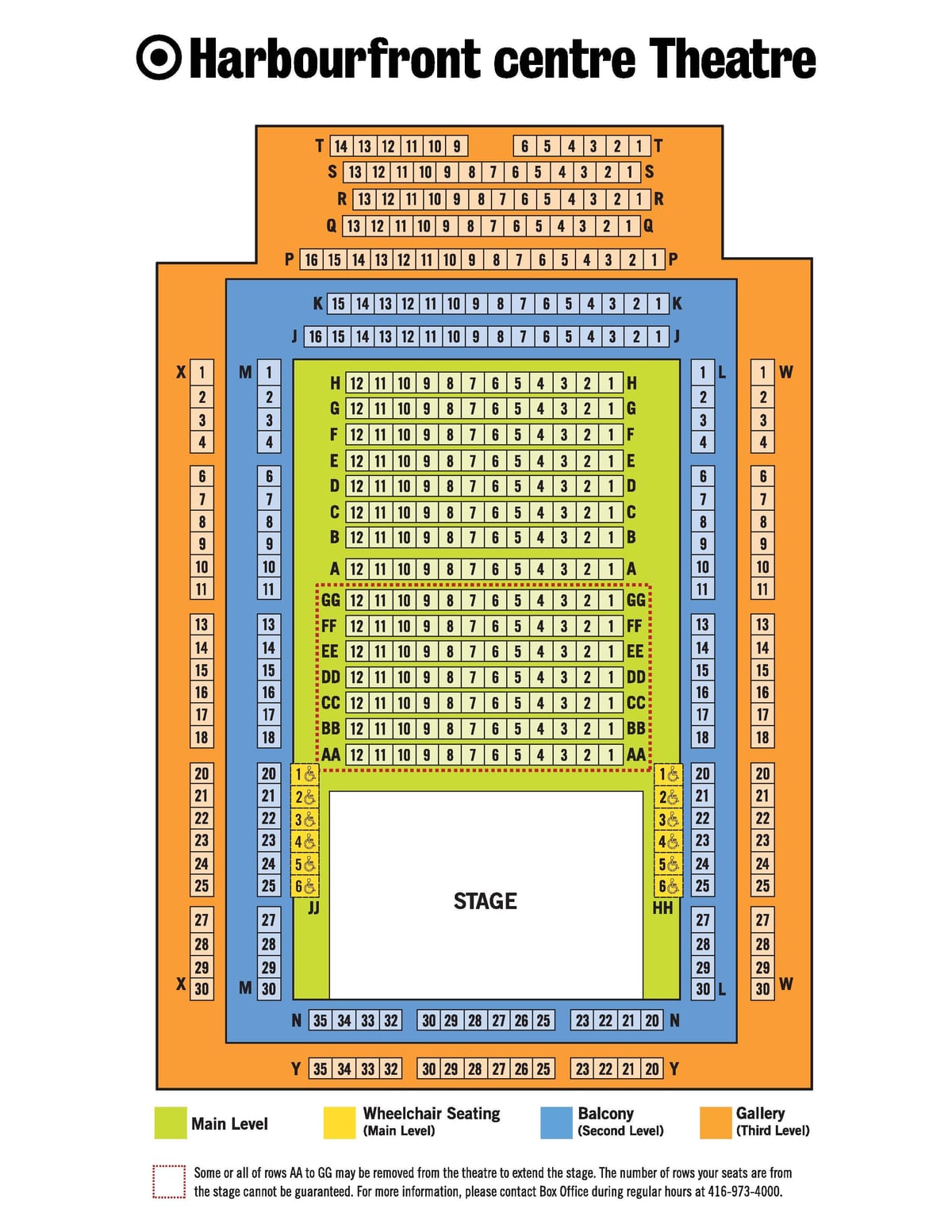Harta Harbourfront Centrul de teatru