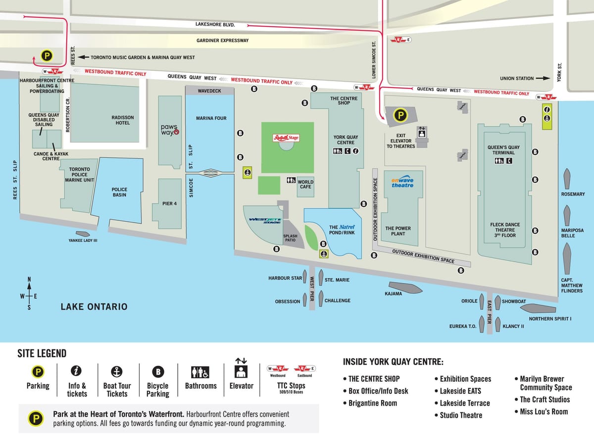 Harta de Centre Toronto Harbourfront
