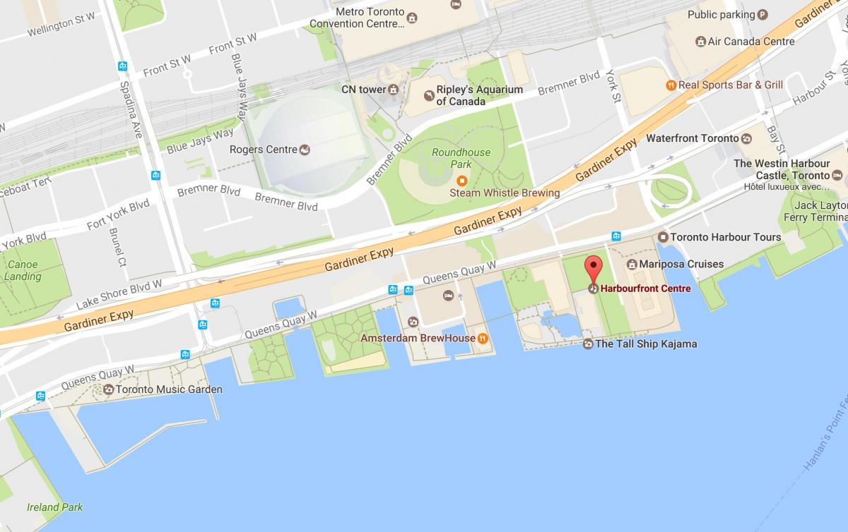 Harta Harbourfront vecinătate Toronto