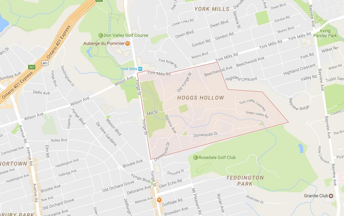 Harta Hoggs Gol de vecinătate Toronto