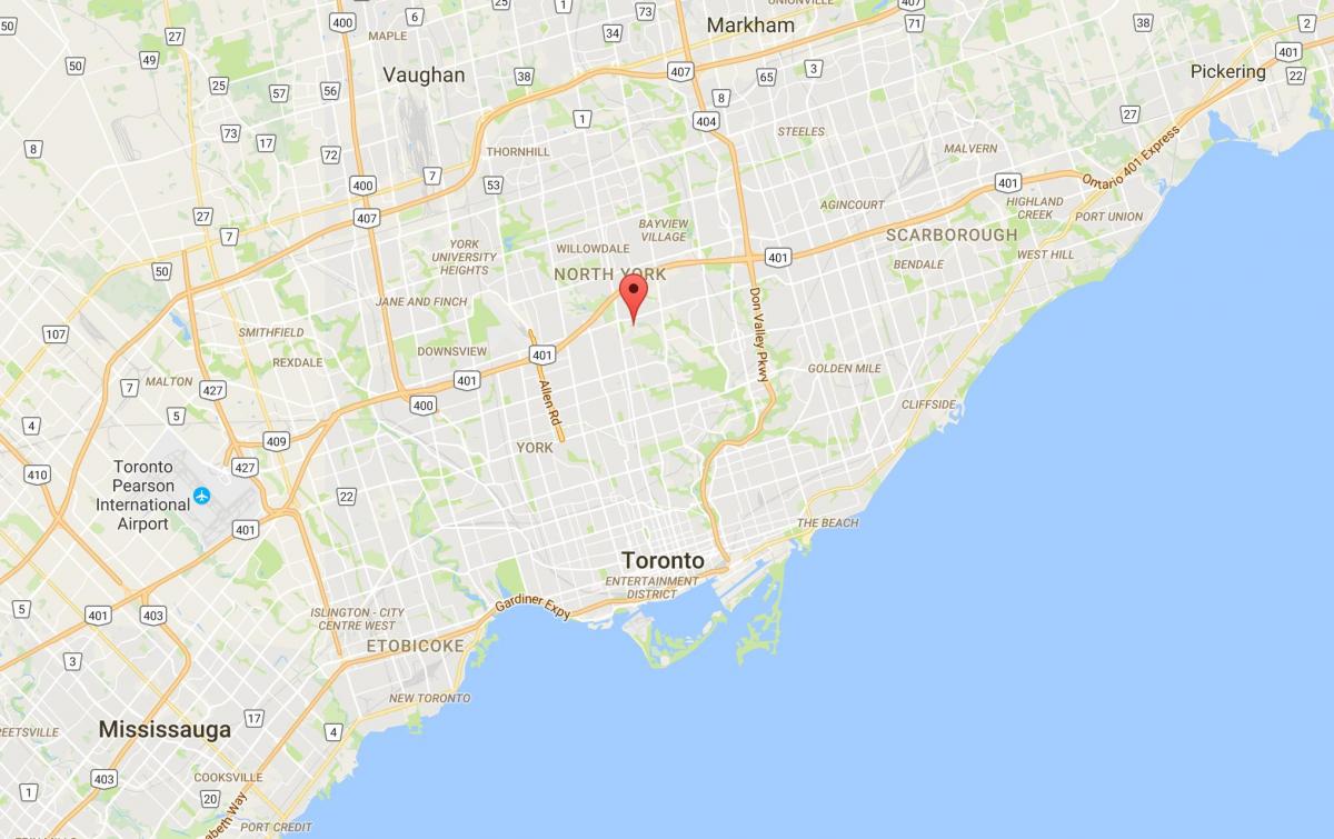 Harta Hoggs Gol district Toronto