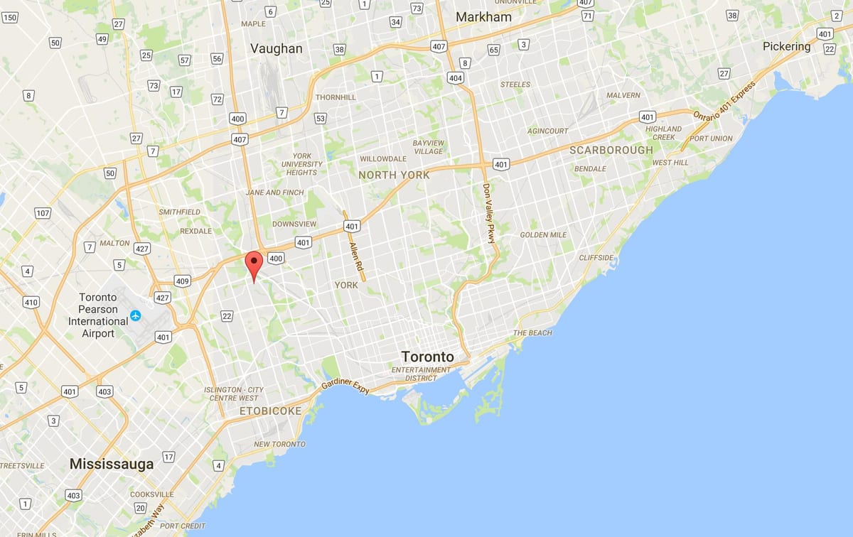 Harta Humber Heights – Westmount district Toronto