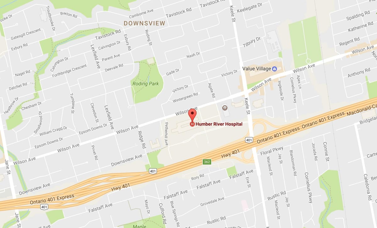 Harta Humber River Spital